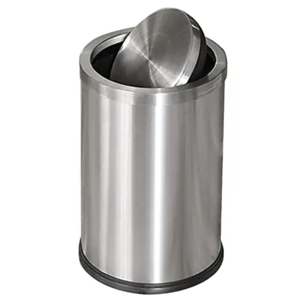 Gmbin Stainless Steel Trash Can with Quiet-Close Lid- •dor-Sealing, Easy Flip